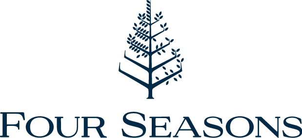Four Seasons logo featuring a stylized tree, representing luxury hospitality and premium service.