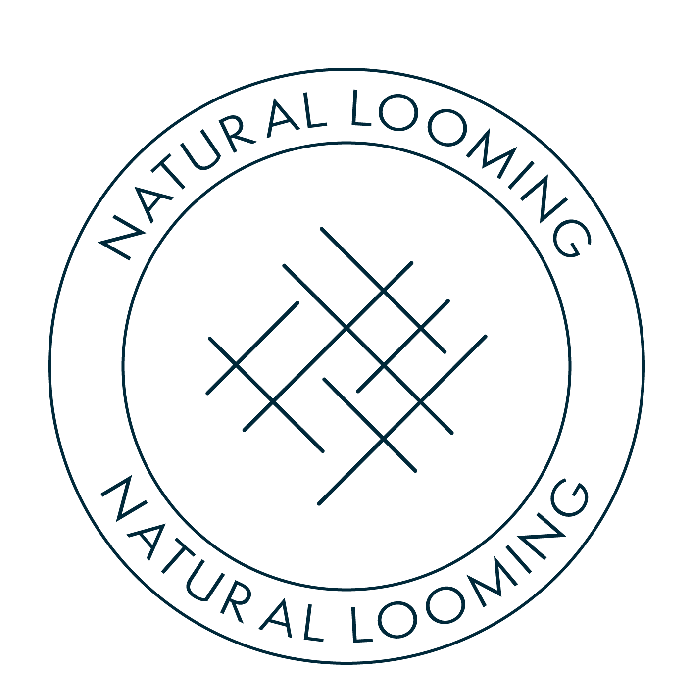 Logo of Natural Looming featuring a woven pattern, highlighting eco-friendly textile craftsmanship.