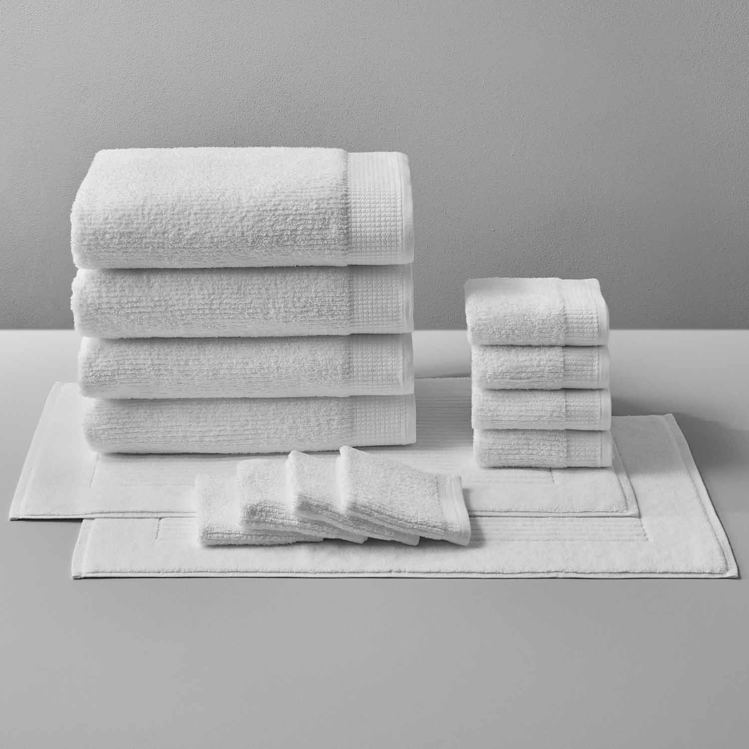 Luxor Towel set featuring plush, authentic Egyptian Cotton™ towels, epitomizing luxury and comfort for your home.