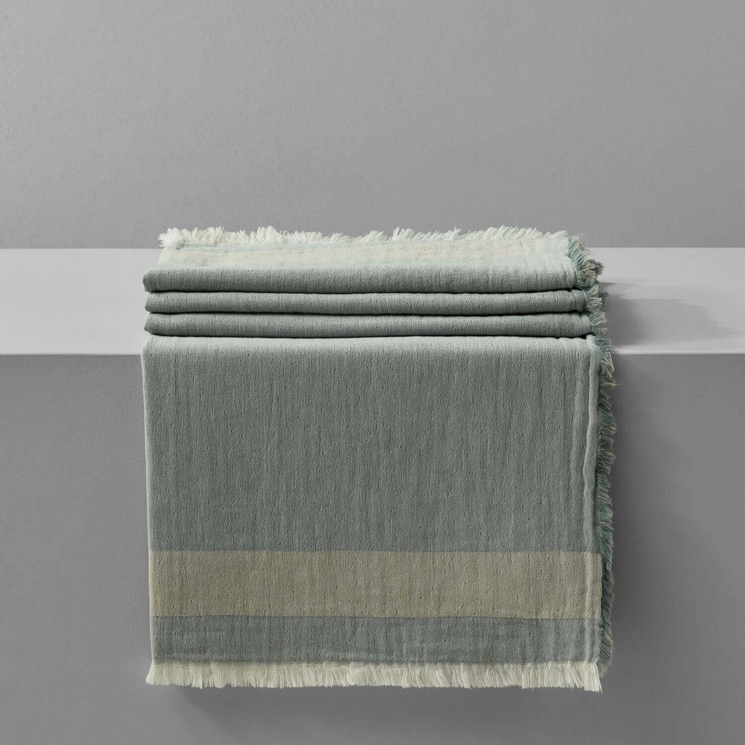 Cenote Blanket Wholesale, two-toned three-layered throw, perfect for eco-chic hotels and spas.