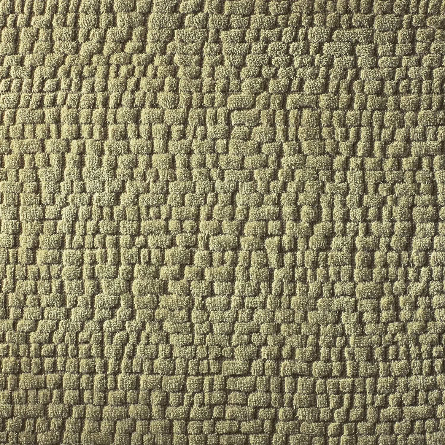 Textured sage pebble blanket showcasing durable and soft 100% cotton terry towel construction for spa rooms.