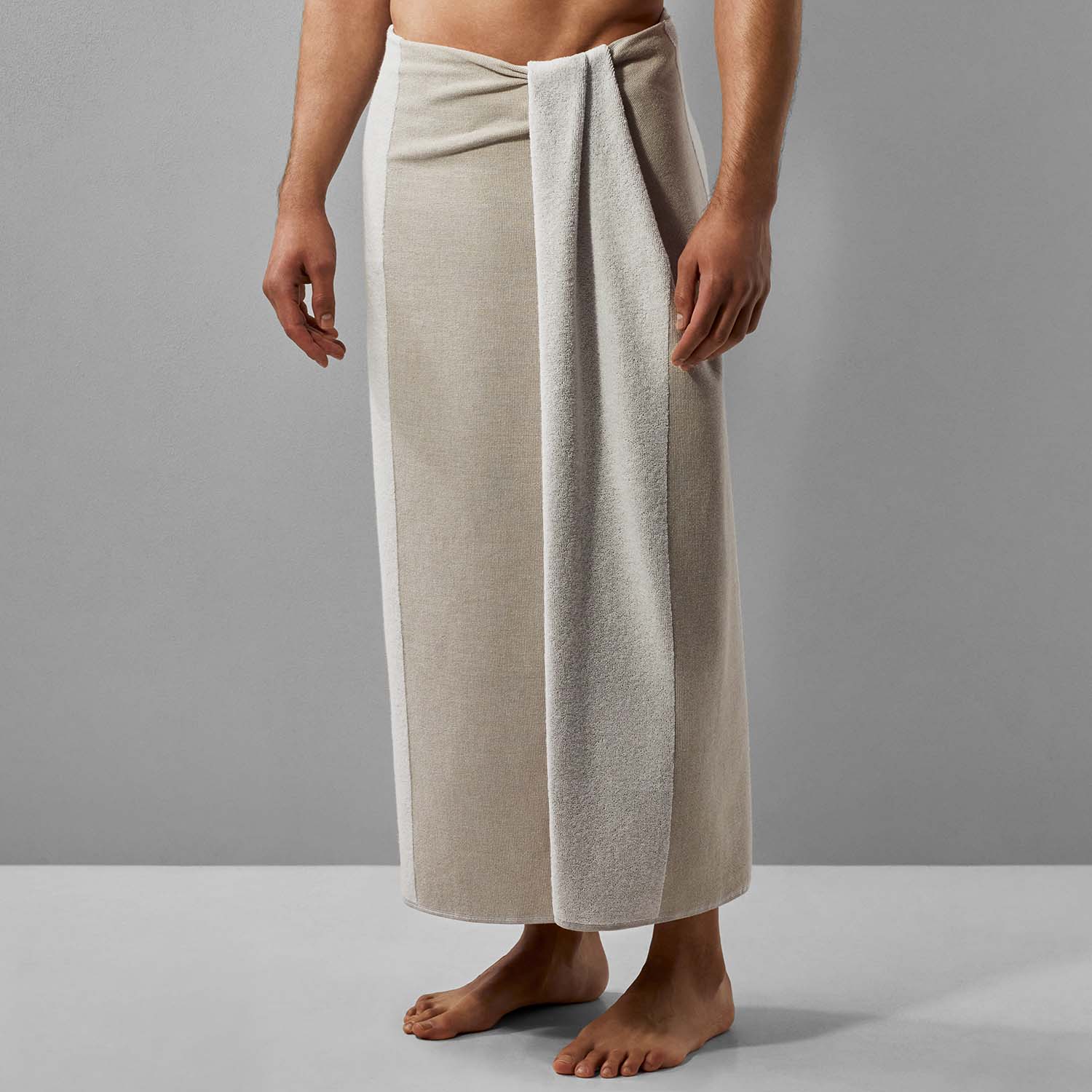 SOL Striped Towel Sand showcasing eco-friendly design, perfect for beach, pool, or sports activities.