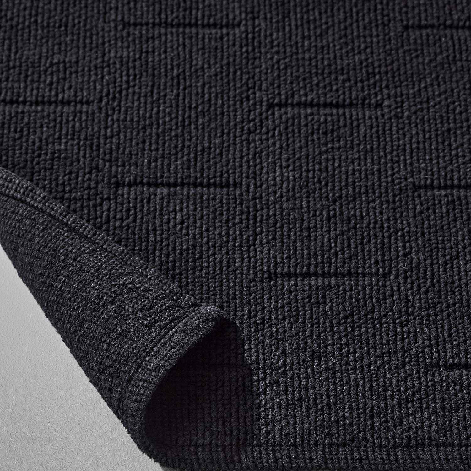Wabi Sabi black tub mat showcasing minimalist Japanese design and natural textures, perfect for stylish bathrooms.