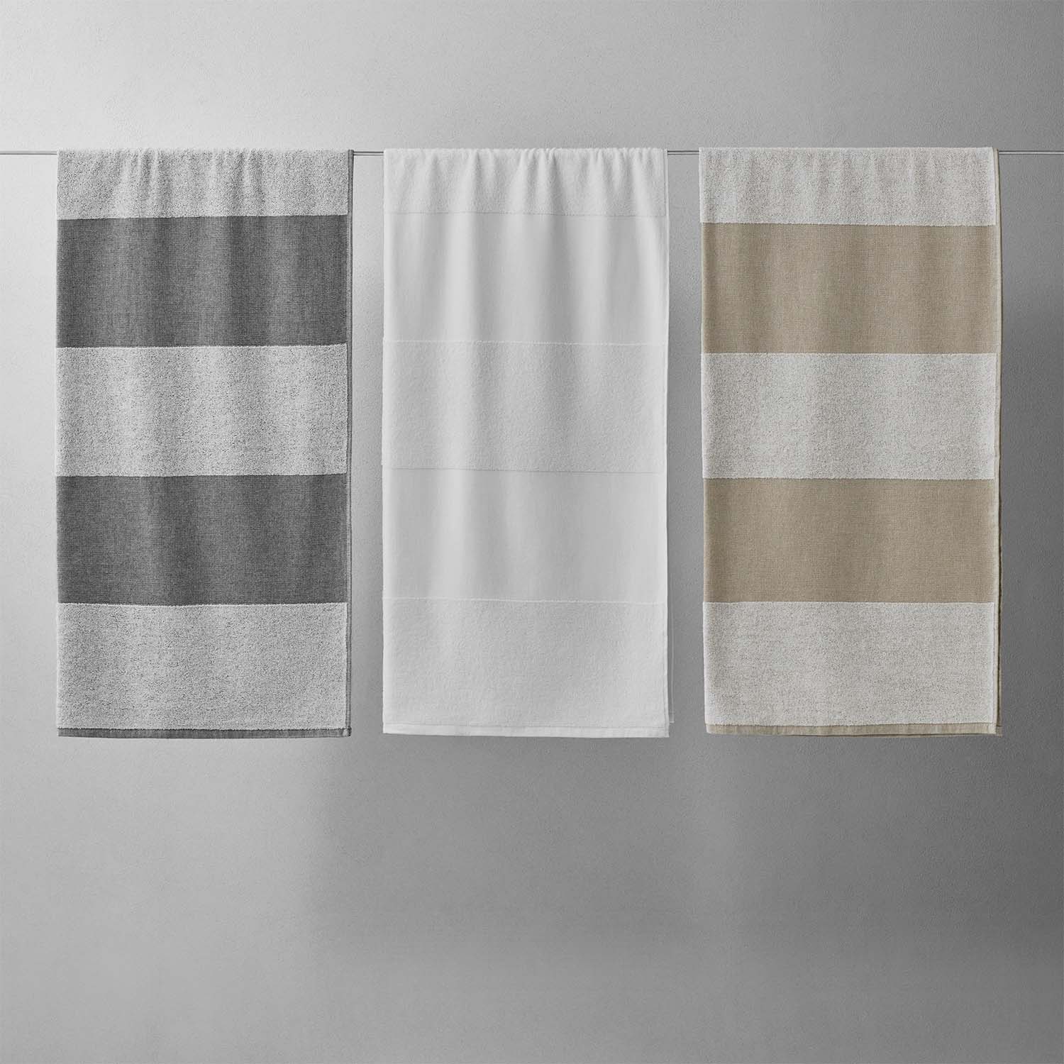 SOL Striped Towel Sand