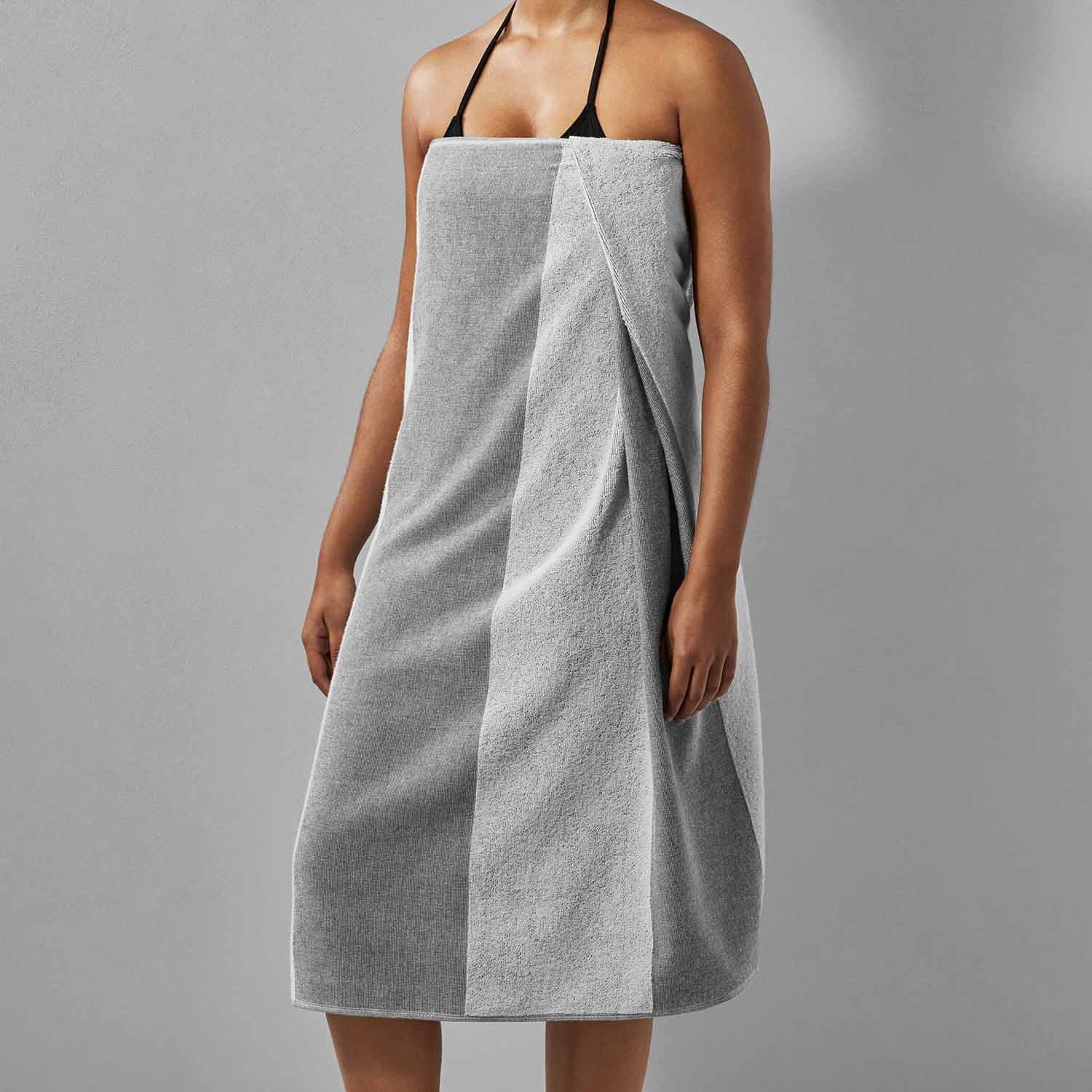 SOL Striped Towel Gray