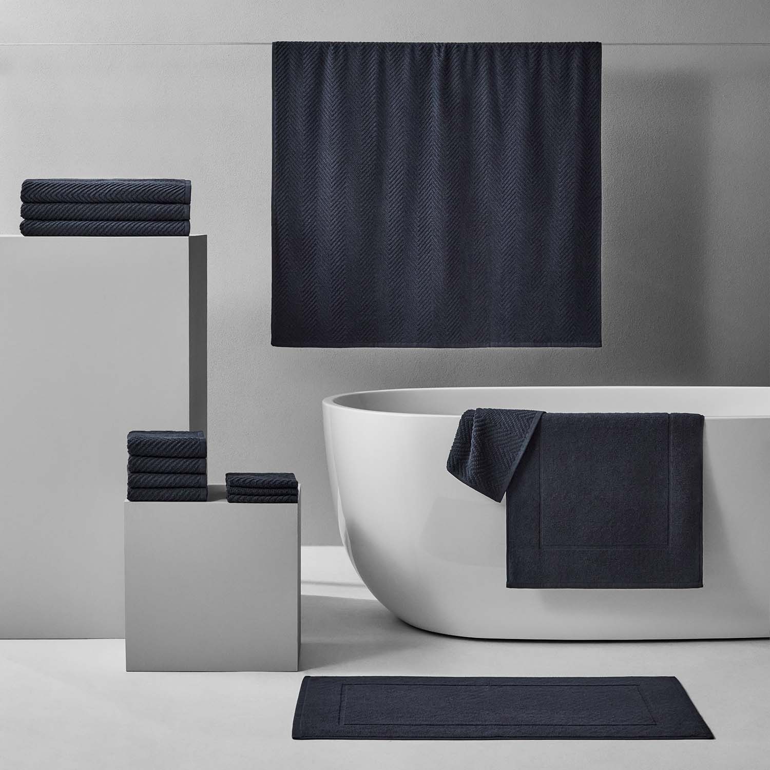 Treatment Bath Bundle in Slate featuring soft, earthy tones and durable textures for a relaxing bath experience.