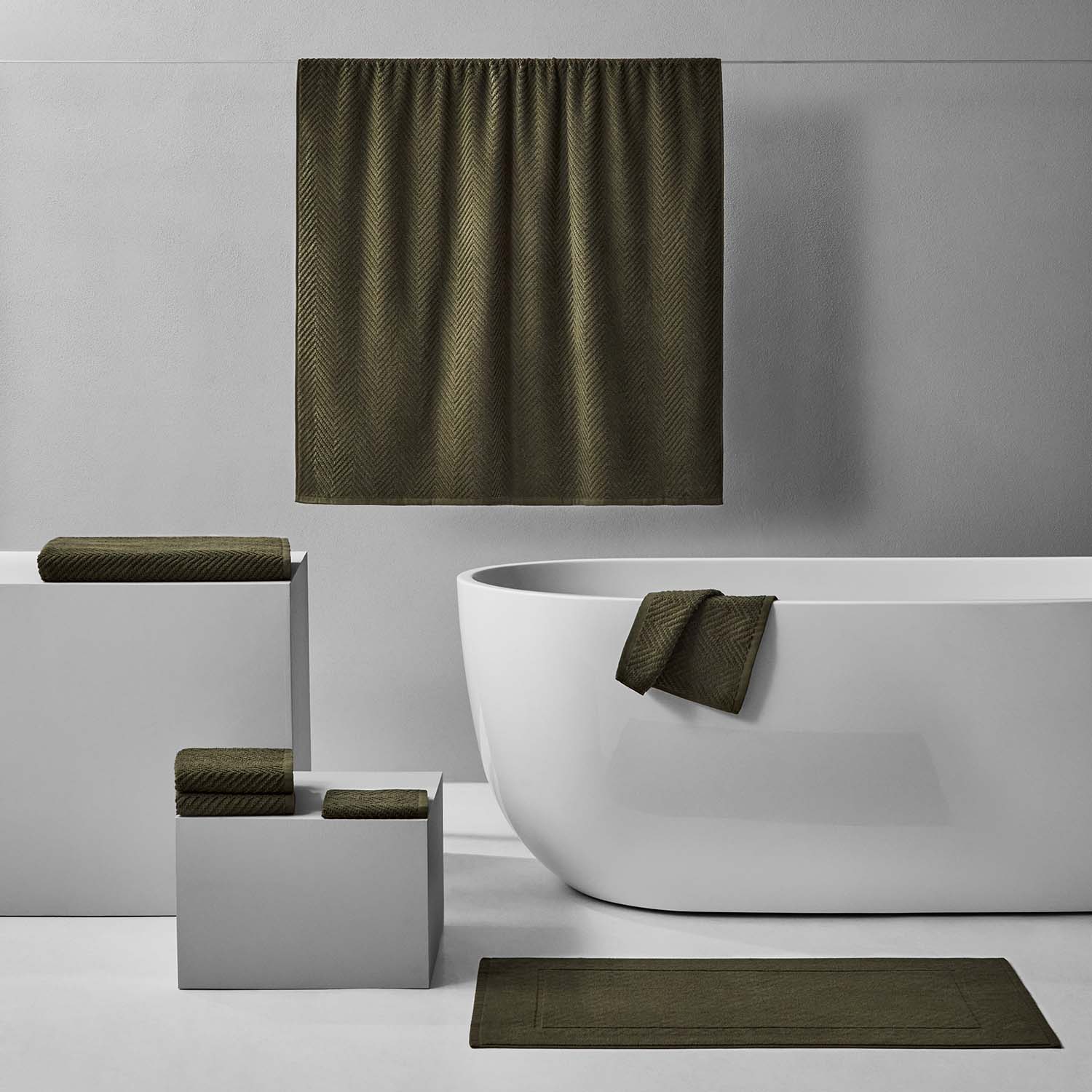 Treatment Bath Bundle in Olive featuring soft textures, warm tones, and durable design for ultimate relaxation and care.